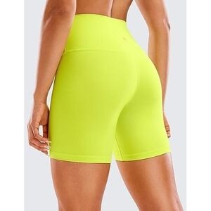 Core 10 Women's All Day Comfort Bike Short 7'' Size Small Neon Yellow